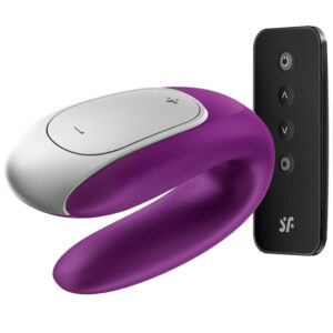 SATISFYER – VIBRADOR DOUBLE FUN PARTNER ROXO