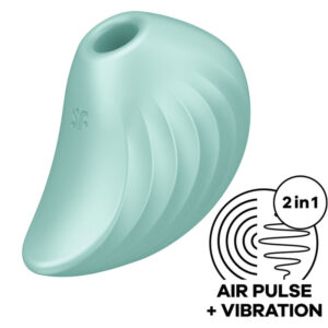 SATISFYER – ESTIMULADOR E VIBRADOR DE PULSO DE AR PEARL DIVER VERDE