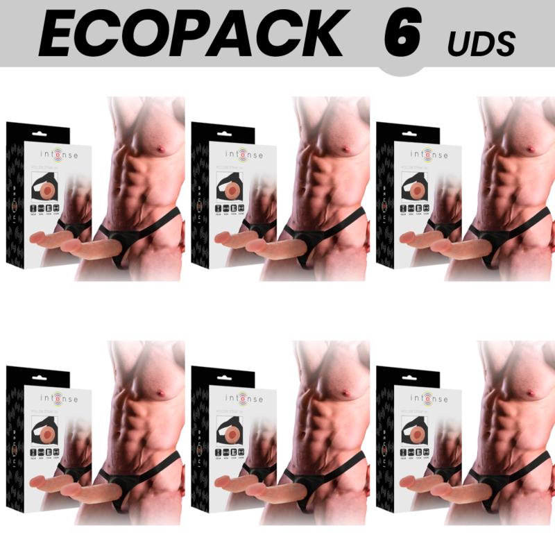 Mercadox ECOPACK 6 UNIDADES - INTENSE ARNÊS OCO COM DILDO 18 X 3
