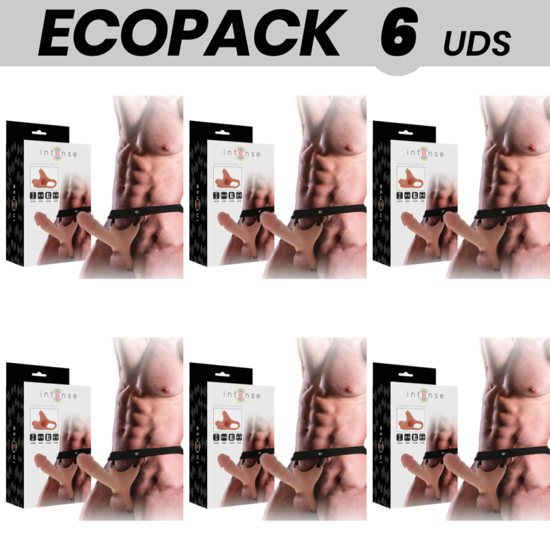 Mercadox ECOPACK 6 UNIDADES - INTENSE ARNÊS OCO COM DILDO 16 X 3