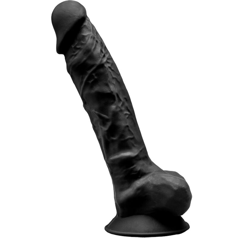 Mercadox SILEXD - MODELO 1 PÊNIS REALÍSTICO PREMIUM SILEXPAN SILICONE PRETO 23 CM