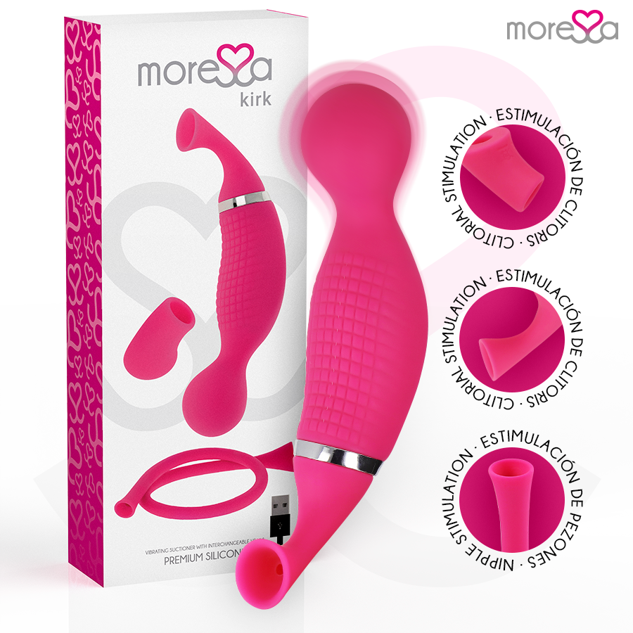 Mercadox MORESSA - KIRK DUO SUCÇÃO + MASSAGEADOR MULTI-PERFORMANCE PREMIUM SILICONE RECARREGÁVEL