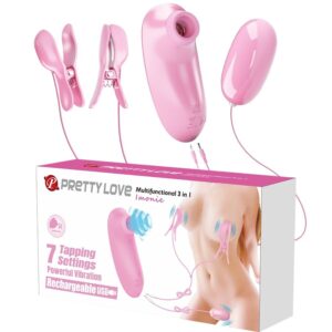 PRETTY LOVE – IMONIE KIT MULTIFUNCIONAL 3 EM 1 COM VENTOSA, MAMILOS E CLITÓRIS