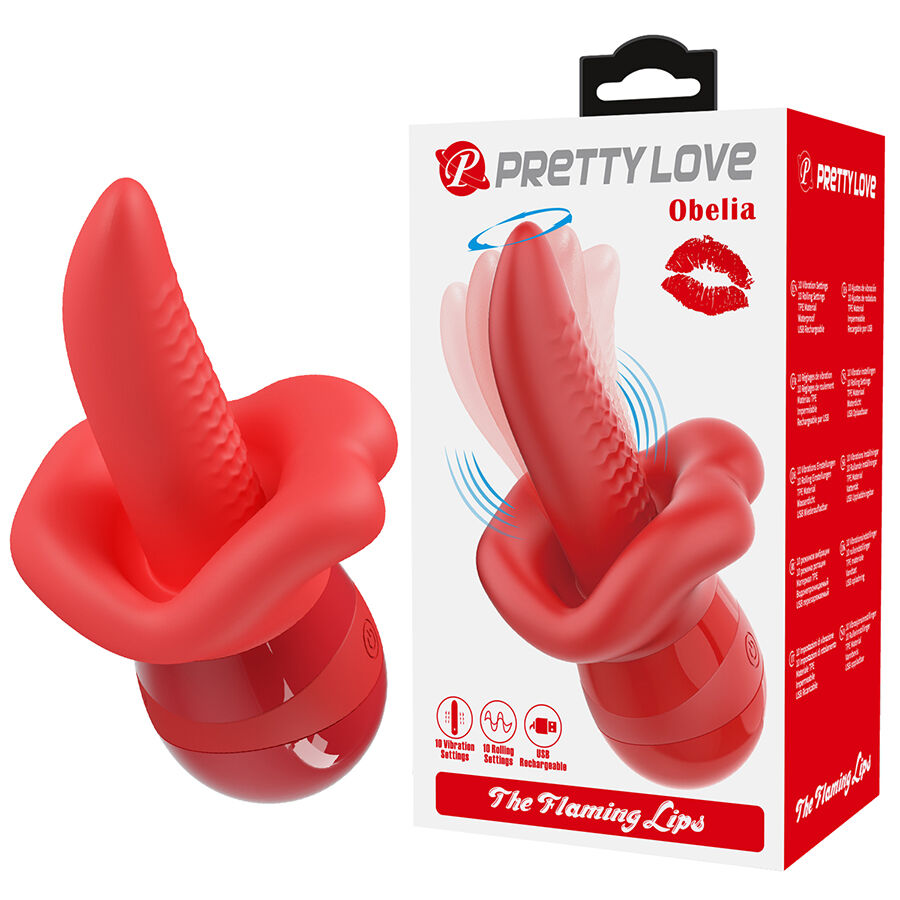 Mercadox PRETTY LOVE - OBELIA VIBRADOR DE LÍNGUA COM MOVIMENTO ORBITAL