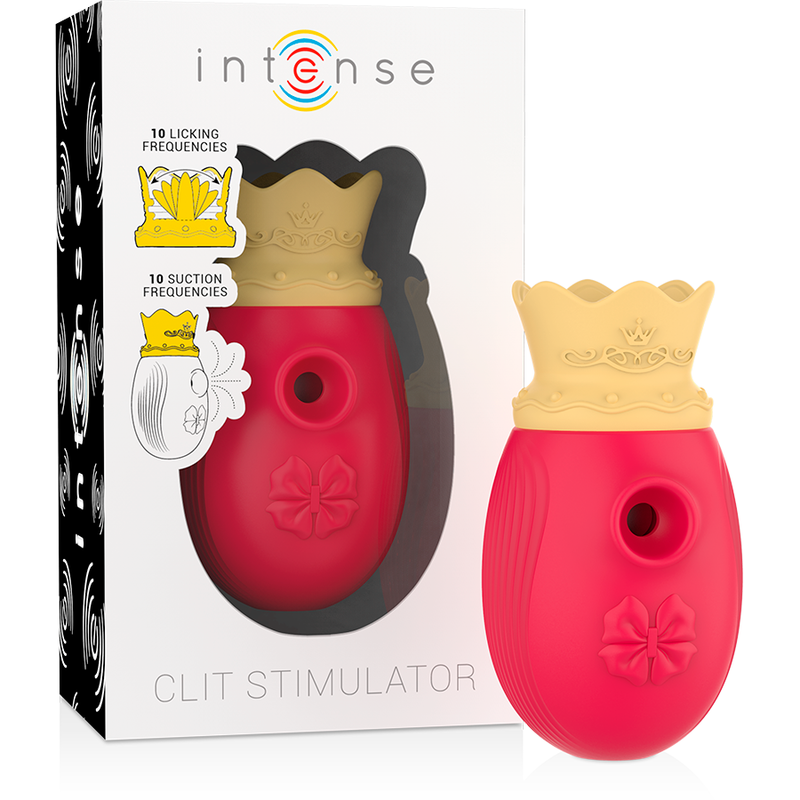 Mercadox INTENSE - ESTIMULADOR DE CLITÓRIS 10 MODOS DE SUCÇÃO E LAMBER - VERMELHO