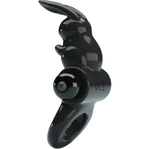 PRETTY LOVE – ANEL VIBRADOR COELHO ANEL EXCITANTE 10 VIBRAÇÕES PRETO