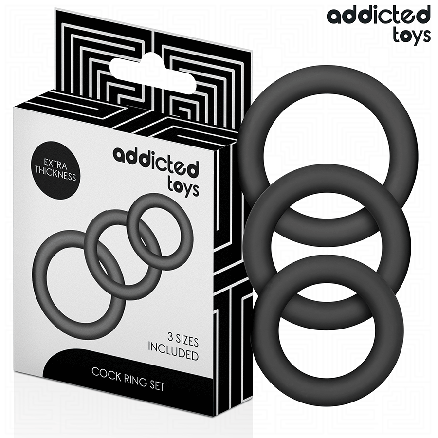 Mercadox ADDICTED TOYS - CONJUNTO DE ANÉIS DE SILICONE MODELO 1