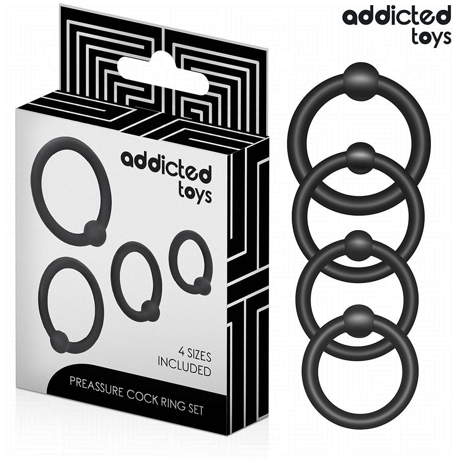 Mercadox ADDICTED TOYS - CONJUNTO DE ANÉIS DE SILICONE DE PRESSÃO