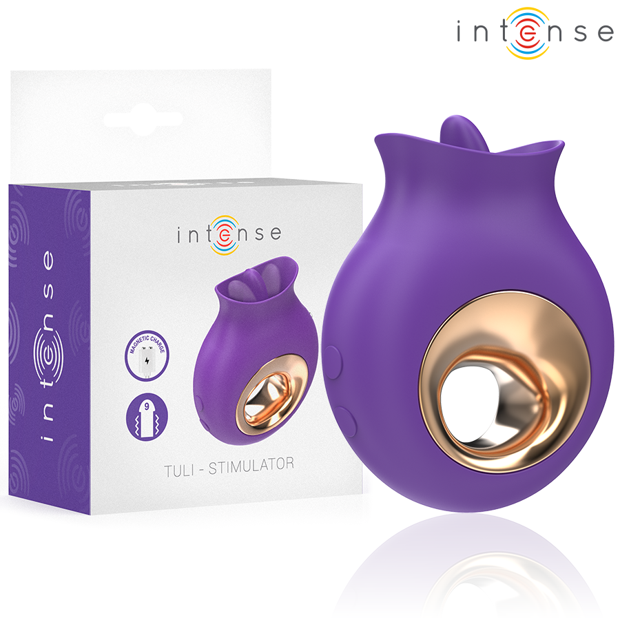 Mercadox INTENSE - ESTIMULADOR DE CLITÓRIS TULI 9 VIBRAÇÕES E 9 OSCILAÇÕES ROXO