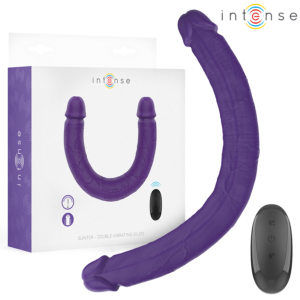 INTENSE – GUNTER DILDO VIBRADOR DUPLO 40 CM ROXO CONTROLE REMOTO