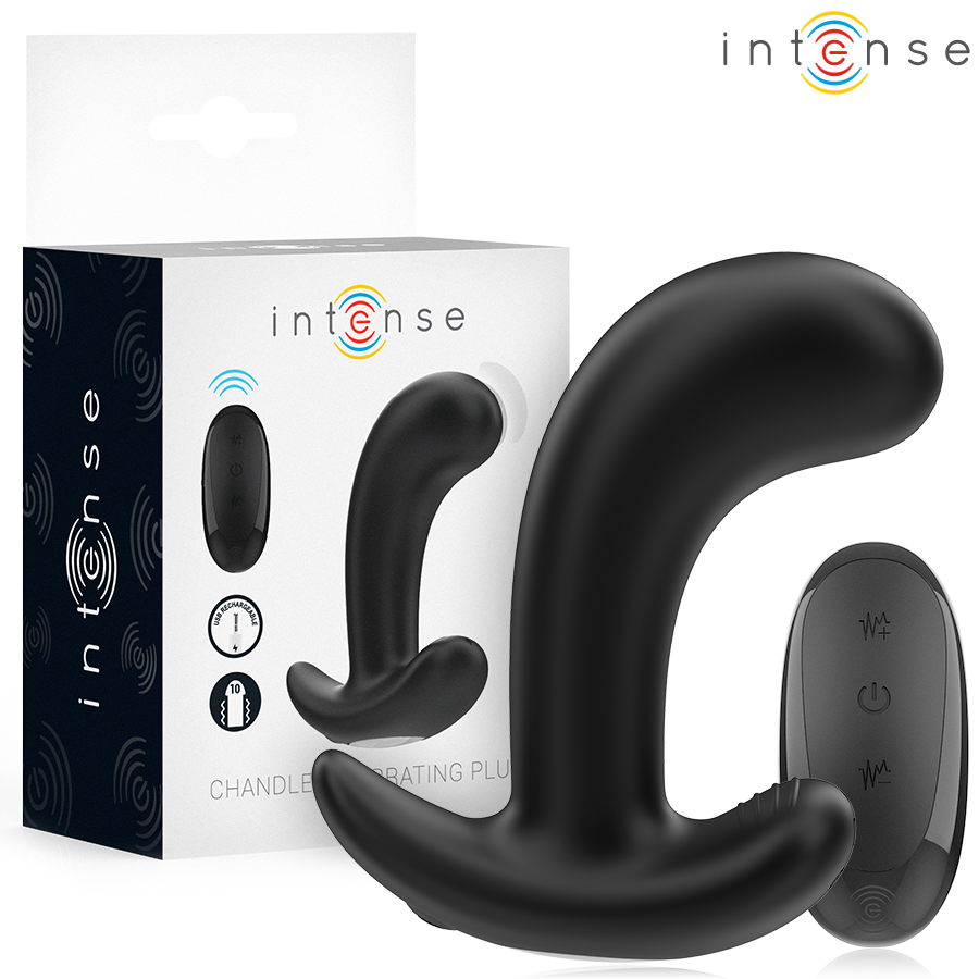 Mercadox INTENSE - CHANDLER ANAL PLUG 10 VIBRAÇÕES PRETO CONTROLE REMOTO