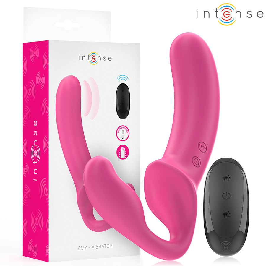 Mercadox INTENSE - AMY VIBRADOR DUPLO 20 CM ROSA CONTROLE REMOTO