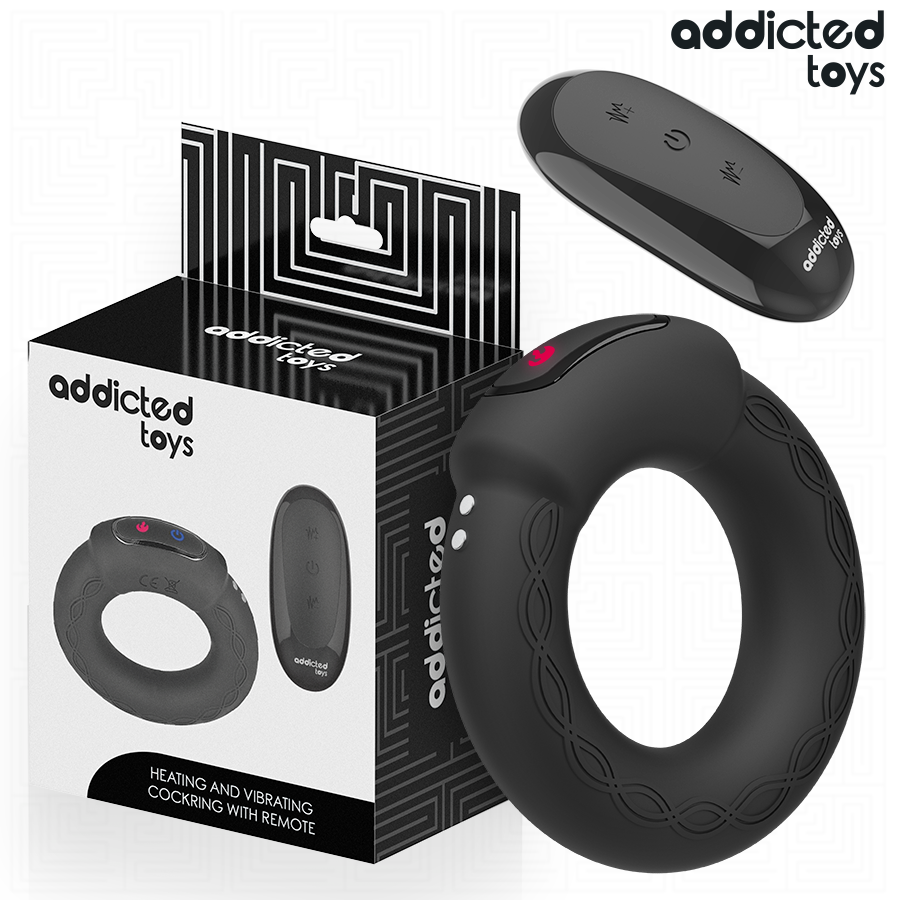 Mercadox ADDICTED TOYS - ANEL PÊNICO VIBRANTE COM EFEITO DE AQUECIMENTO E CONTROLE REMOTO