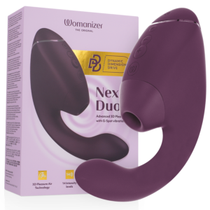 WOMANIZER – DUO NEXT Estimulador Duplo de Clitóris e Ponto G Roxo Escuro