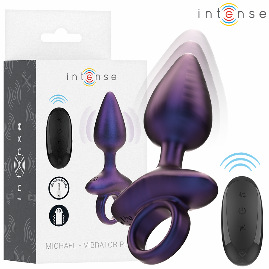 Mercadox INTENSE - MICHAEL VIBRADOR ANAL PLUG MODELO 2 CONTROLE REMOTO