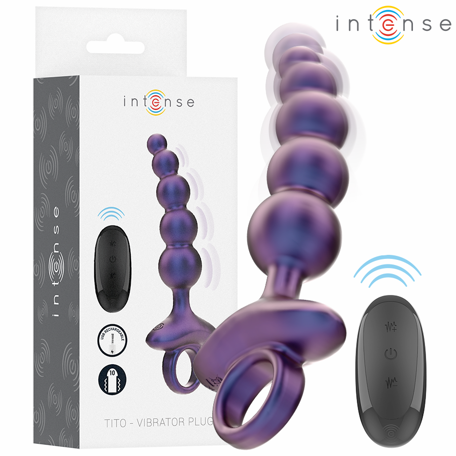 Mercadox INTENSE - TITO VIBRADOR ANAL PLUG MODELO 3 CONTROLE REMOTO