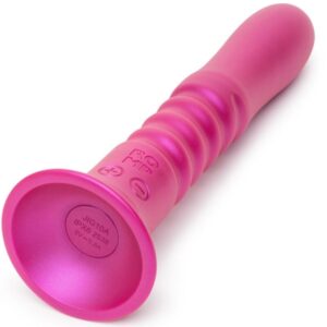 ROMP – JIGGLE VIBRADOR COM MOVIMENTOS PARA CIMA E PARA BAIXO COM VENTOSA ROSA