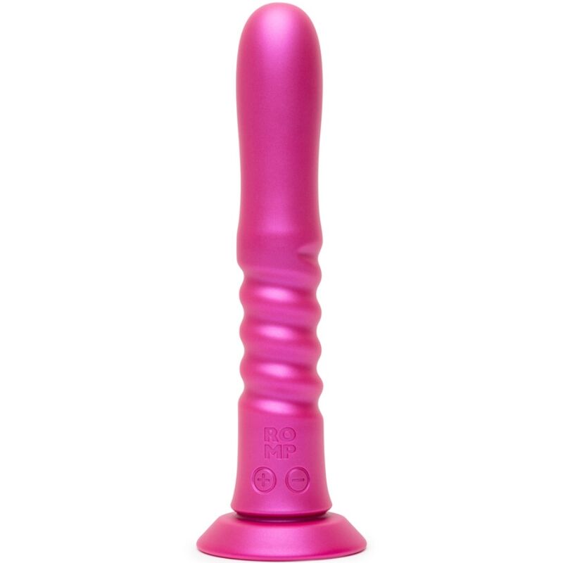 Mercadox ROMP - JIGGLE VIBRADOR COM MOVIMENTOS PARA CIMA E PARA BAIXO COM VENTOSA ROSA