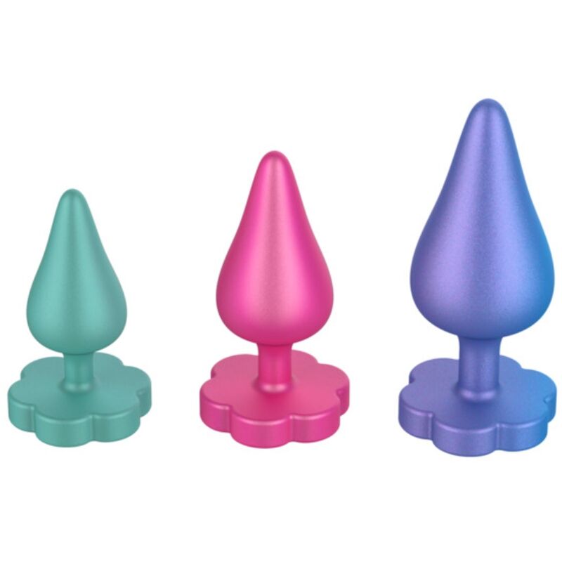 Mercadox ROMP - KIT DE TREINAMENTO ANAL LUSTER P/M/G COM BASE EM FORMATO DE FLOR