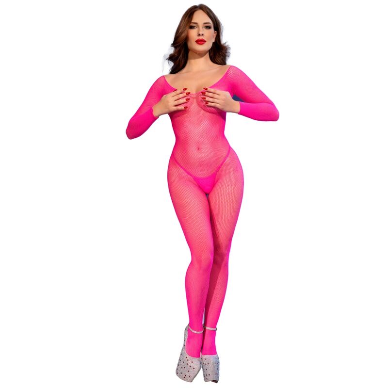 Mercadox CHILIROSE - CR 4894 MEIA-CALÇA DE MALHA ROSA NEON P/M