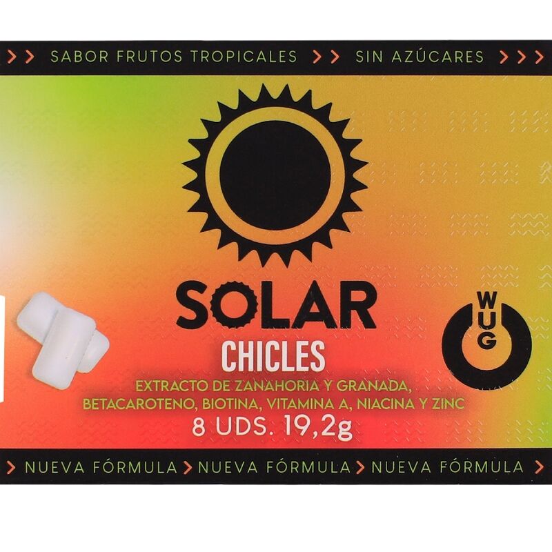 Mercadox WUG SOLAR - GOMA DE MASCAR FUNCIONAL COM VITAMINAS E ZINCO