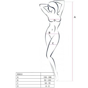 PASSION – MULHER BS013 BODYSTOCK BRANCO TAMANHO ÚNICO