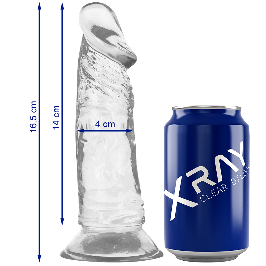 Mercadox XRAY CLEAR DILDO TRANSPARENTE 16.5CM X 4CM