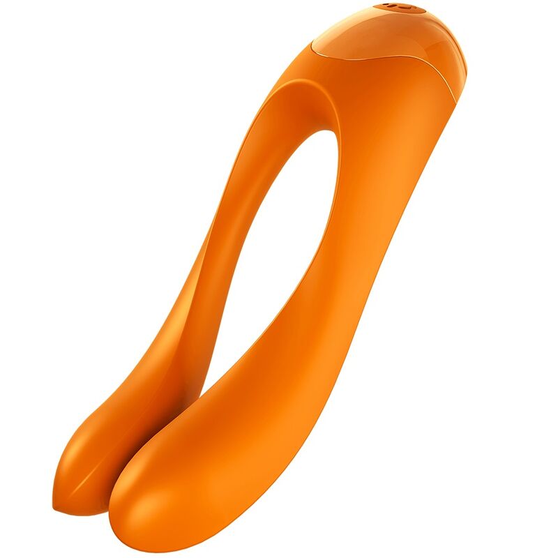 Mercadox SATISFYER - VIBRADOR DE DEDO CANDY CANE LARANJA