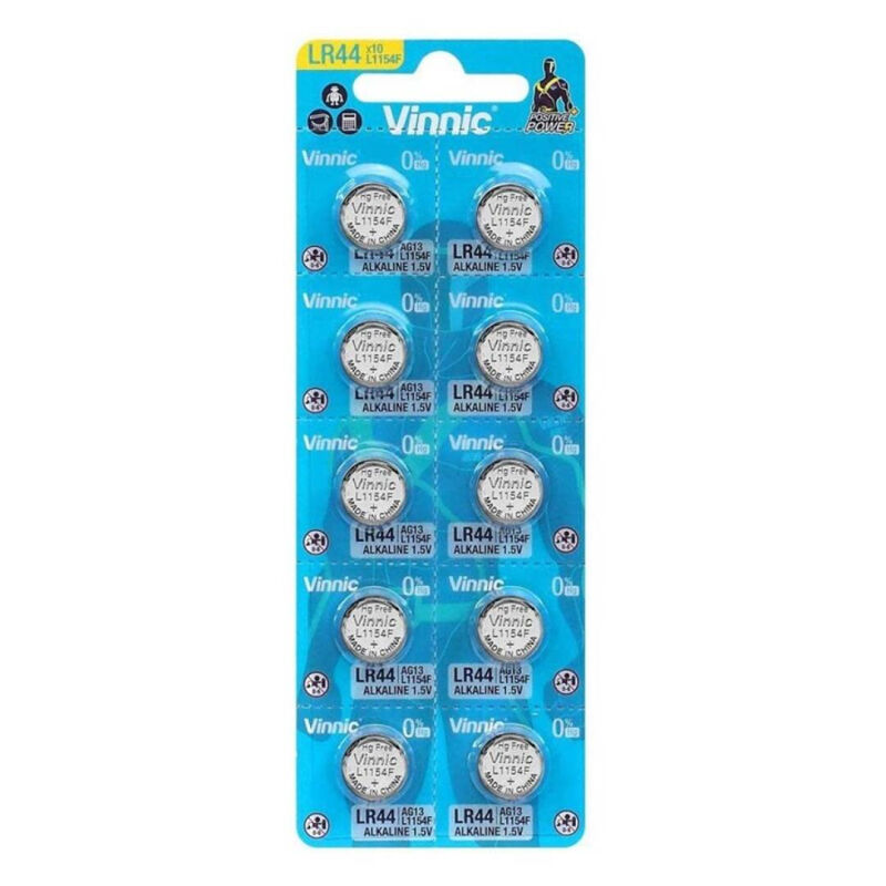 Mercadox VINNIC - BATERIA BOTÃO ALCALINA AG13 L1154F LR44 BLISTER*10