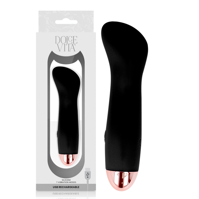 Mercadox DOLCE VITA - VIBRADOR RECARREGÁVEL ONE BLACK 10 SPEED