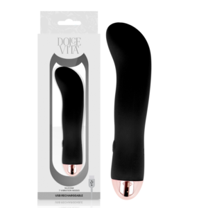DOLCE VITA – VIBRADOR RECARREGÁVEL DOIS PRETO 7 VELOCIDADE