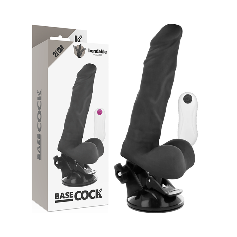 Mercadox BASECOCK - VIBRADOR ARTICULVEL CONTROLE REMOTO PRETO 21 CM -O- 5 CM