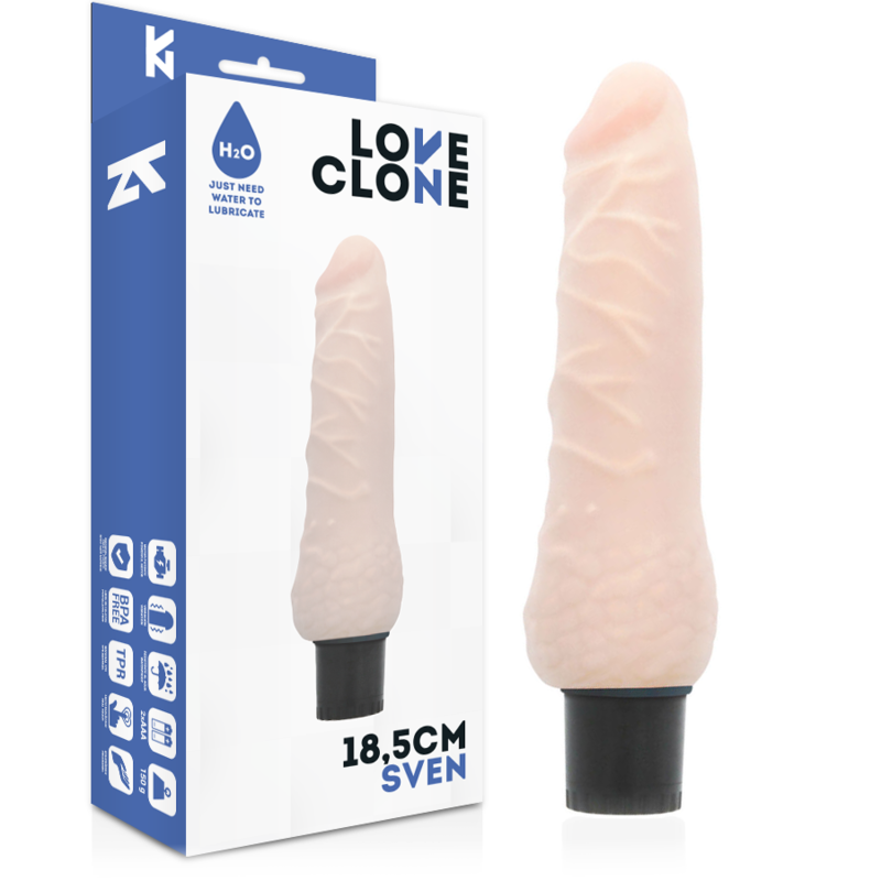 Mercadox LOVECLONE - VIBRADOR AUTO LUBRIFICANTE SVEN 18.5 CM -O- 3.3 CM