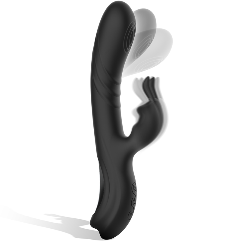 BLACK&SILVER - ESTIMULADOR DE COELHO DE SILICONE RECARREGÁVEL JAMIE PRETO - Image 2