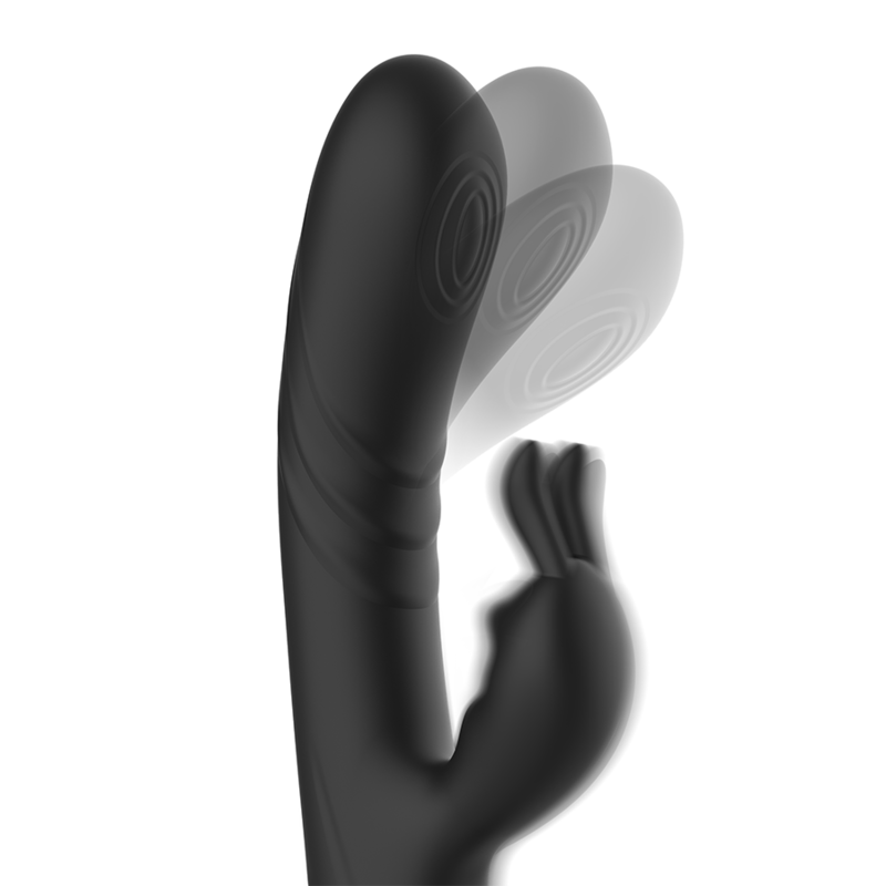 BLACK&SILVER - ESTIMULADOR DE COELHO DE SILICONE RECARREGÁVEL JAMIE PRETO - Image 3