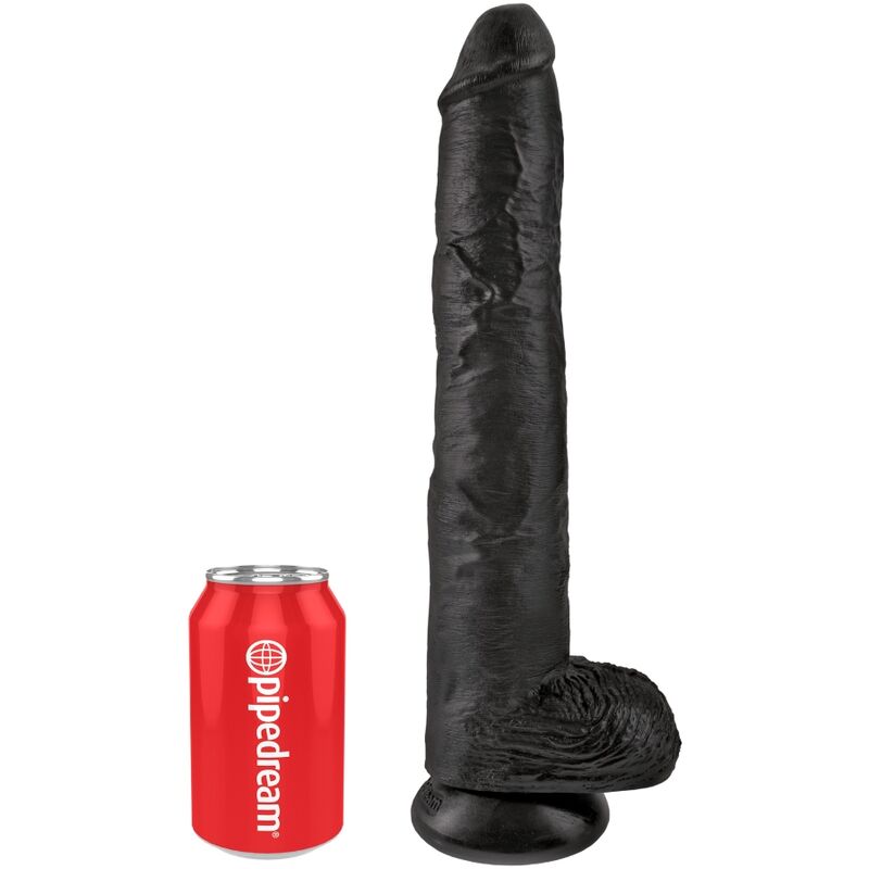 Mercadox KING COCK - PÊNIS REALÍSTICO COM BOLAS 30.5 CM PRETO