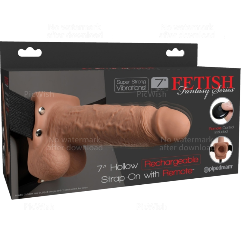 Mercadox FETISH FANTASY SERIES - ARNÊS AJUSTVEL PÊNIS REALISTA COM BOLAS RECARREGVEIS E VIBRADOR 17