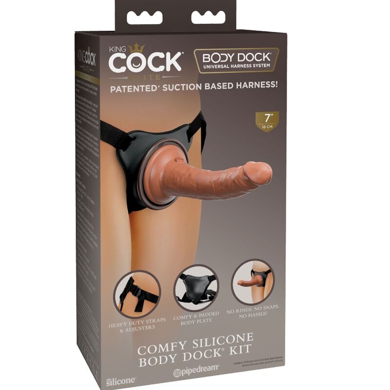 Mercadox KING COCK - ELITE ARNÊS AJUSTVEL CONFORTVEL COM DILDO 17.8 CM