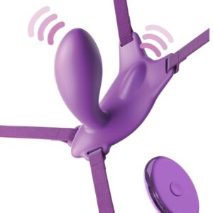 FANTASY FOR HER – ARNÊS DE BORBOLETA G-SPOT COM VIBRADOR, RECARREGÁVEL E CONTROLE REMOTO VIOLETA