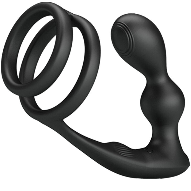Mercadox PRETTY LOVE - ANEL PARA PÊNIS MARSHALL COM PLUG ANAL VIBRATÓRIO COM CONTROLE REMOTO
