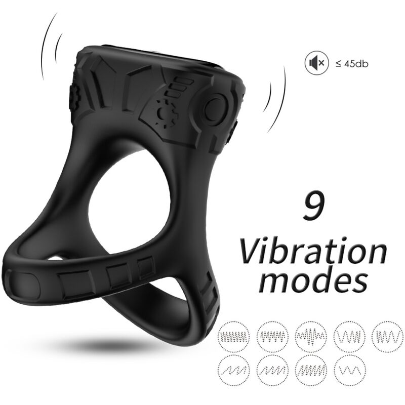 Mercadox ARMONY - VIBRADOR DE ANEL E MULTPOSIÇÃO PRETO