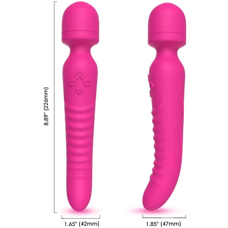Mercadox ARMONY - MASSAGER MISSÃO E VIBRADOR EFEITO DE CALOR FÚCSIA