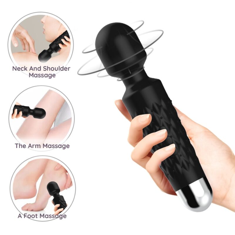 Mercadox ARMONY - MASSAGER E VIBRADOR POSTMAN CABEÇA SUPER FLEXÍVEL PRETA