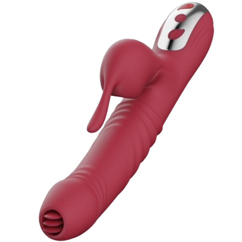 Mercadox ARMONY - VIBRADOR E SUCÇÃO COM LÍNGUA ESTIMULANTE BURGUNDY