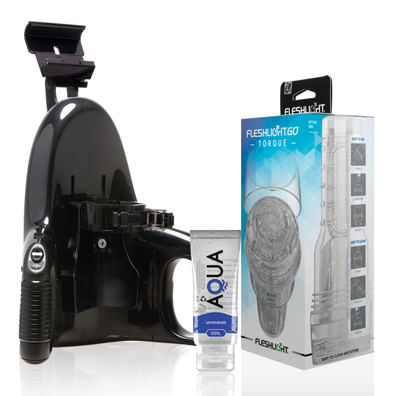 Mercadox FLESHLIGHT - GO MASTURBADOR TORQUE ICE + LANÇAMENTO UNIVERSAL + LUBRIFICANTE AQUA QUALITY 50 ML