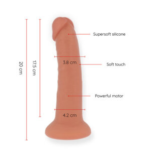 ONINDER – DILDO VIBRADOR BOGOTÁ MÉDIO 9 VELOCIDADES NATURAL 20 CM -O- 4.2 CM – APLICATIVO GRATUITO