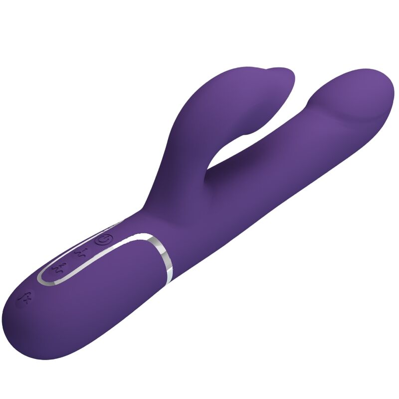 Mercadox PRETTY LOVE - ZALIN VIBRADOR DE COELHO PÉROLAS 4 EM 1 ROXO
