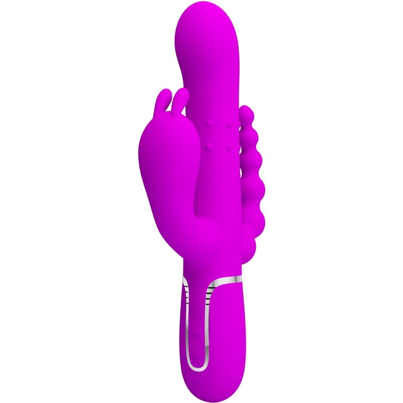 Mercadox PRETTY LOVE - CAMMY VIBRADOR TRIPLO MULTIFUNCIONAL 4 EM 1 ROSA
