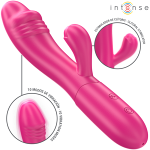 INTENSE – IVY VIBRADOR FLEXÍVEL 10 VIBRAÇÕES COM LÍNGUA ESTIMULANTE ROSA