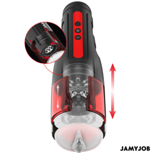 JAMYJOB – MASTURBADOR AUTOMÁTICO DE VAGINA CYCLONE 10 MODOS DE ROTAÇÃO E IMPULSO